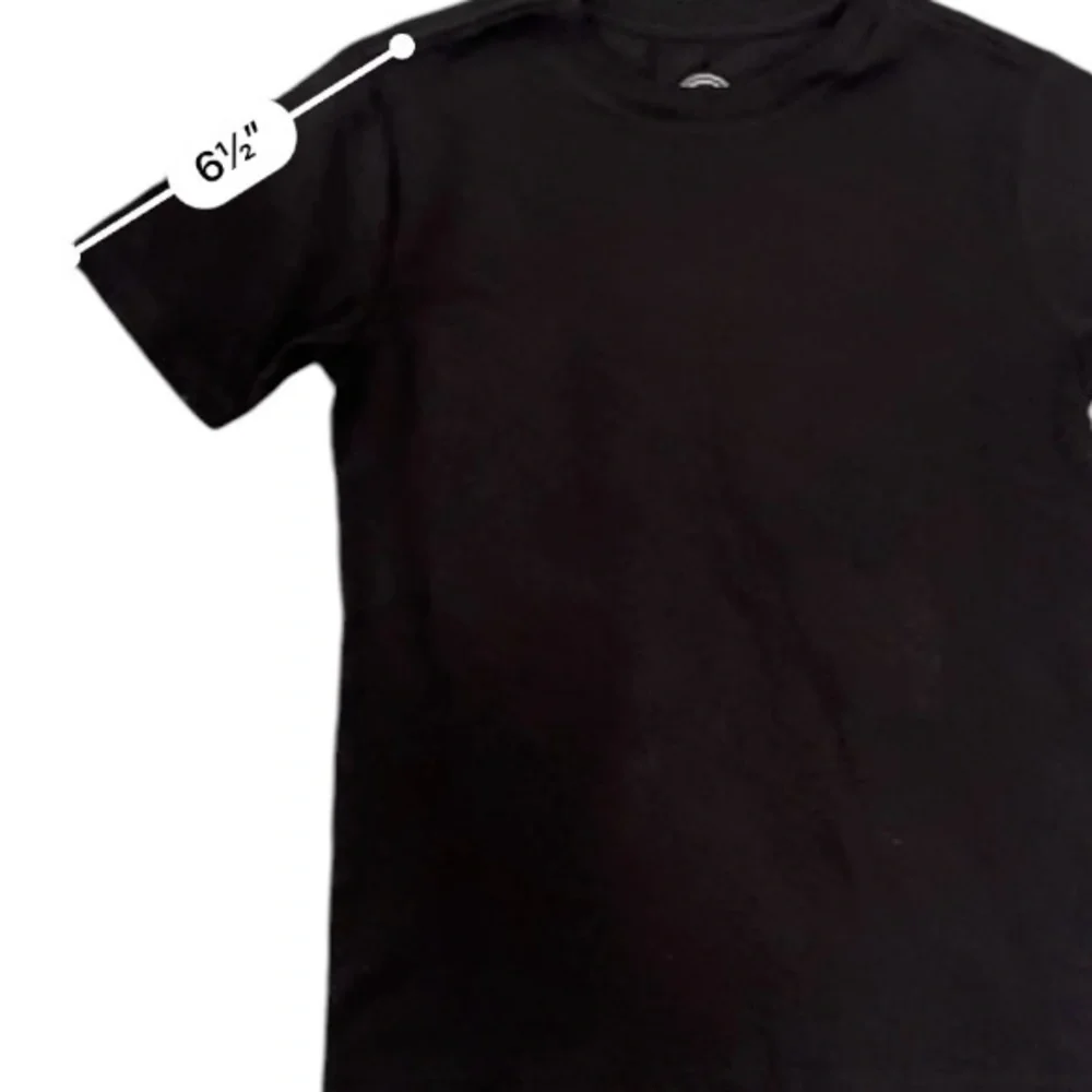 Wonder Nation casual black color T-shirt, round neck Unisex XS(4-5)
